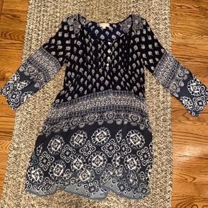 Altar’d State size small blue patterned flow dress